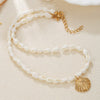 Women's Seaside Casual Handmade Starfish Necklace With Imitation Pearls And Resin Pendant Ball Chain Style