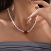 Women's Seaside Casual Handmade Starfish Necklace With Imitation Pearls And Resin Pendant Ball Chain Style