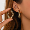 Women's Sexy Leopard Print Resin Geometric Irregular Cshaped Handmade Drop Earrings