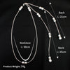 Women's Sexy Necklace Body Chain Back Chain Dress Accessories Pearl Rhinestone Drop Shape Set With Pearls