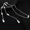 Women's Sexy Necklace Body Chain Back Chain Dress Accessories Pearl Rhinestone Drop Shape Set With Pearls