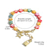 Women's Shell Bracelet With Heart Bow Star Geometric Patterns Electroplated