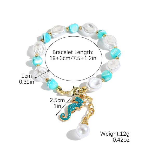 Women's Shell Bracelet With Heart Bow Star Geometric Patterns Electroplated