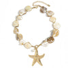 Women's Shell Imitation Pearl Alloy Animals Zodiac Signs Handmade Starfish Conch Necklace