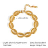 Women's Shell Necklace Clavicle Chain Bracelet In Beach Style Titanium Steel Geometric Pattern Pvd Vacuum Real Gold Electroplating Nonfading Waterproof