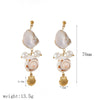 Women's Shell Stainless Steel Highend Ocean Style Electroplated Necklace And Earrings Jewelry Set With Ball Chain