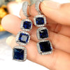 Women's Shiny Square Copper Zircon Geometric Earrings