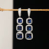 Women's Shiny Square Copper Zircon Geometric Earrings