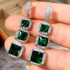 Women's Shiny Square Copper Zircon Geometric Earrings