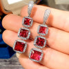 Women's Shiny Square Copper Zircon Geometric Earrings