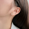 Women's 925 Silver Butterfly Earrings With Diamond Zircon Electroplated