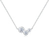 Women's 925 Silver Clavicle Chain With Moissanite Inlay And Geometric Pattern