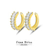Women's 925 Silver Cshaped Ushape Geometric Electroplated Earbone Clip Earrings