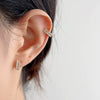 Women's 925 Silver Cshaped Ushape Geometric Electroplated Earbone Clip Earrings