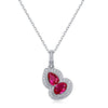 Women's 925 Silver Cultivated Color Treasure Diamond Inlay Geometric Gourd Clavicle Necklace Light Luxury Fashion