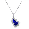 Women's 925 Silver Cultivated Color Treasure Diamond Inlay Geometric Gourd Clavicle Necklace Light Luxury Fashion