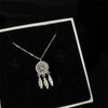 Women's Silver Dream Catcher Pendant Necklace With Moissanite Inlay Light Luxury Geometric Clavicle Chain
