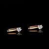 Women's 925 Silver Earrings With Leaf Pattern And Diamond Design