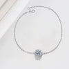 Women's 925 Silver Geometric Bracelet With Round Moissanite Electroplated Simple Fashion Jewelry Gift
