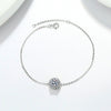 Women's 925 Silver Geometric Bracelet With Round Moissanite Electroplated Simple Fashion Jewelry Gift