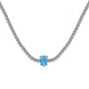 Women's 925 Silver Geometric Light Luxury Style Electroplated Clavicle Chain Necklace