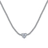 Women's 925 Silver Geometric Light Luxury Style Electroplated Clavicle Chain Necklace