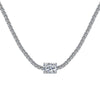 Women's 925 Silver Geometric Light Luxury Style Electroplated Clavicle Chain Necklace