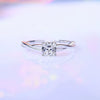 Women's 925 Silver Geometric Mobius Ring Electroplated Minimalist Style