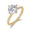 Women's 925 Silver Geometric Moissanite Inlay Ring