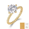 Women's 925 Silver Geometric Moissanite Inlay Ring