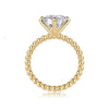 Women's 925 Silver Geometric Moissanite Inlay Ring