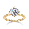Women's 925 Silver Geometric Moissanite Inlay Ring