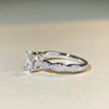 Women's 925 Silver Geometric Moissanite Ring