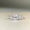 Women's 925 Silver Geometric Moissanite Ring