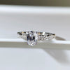 Women's 925 Silver Geometric Moissanite Ring
