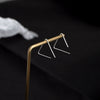 Women's 925 Silver Geometric Triangle Earrings With Electroplated Finish Simple Minimalist Style