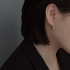 Women's 925 Silver Geometric Triangle Earrings With Electroplated Finish Simple Minimalist Style