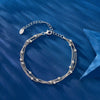 Women's 925 Silver Heart Shape Bead Electroplated Bracelet Jewelry