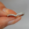 Women's 925 Silver Imitation Stone Ring Set With Ushape Design