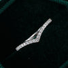 Women's 925 Silver Imitation Stone Ring Set With Ushape Design