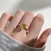Women's Silver Jewelry Oval Geometric Ring With Electroplating Design