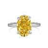 Women's Silver Jewelry Oval Geometric Ring With Electroplating Design