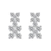 Women's 925 Silver Jewelry Set With Plants Flowers Pattern Minimalist Style Clavicle Chain Included