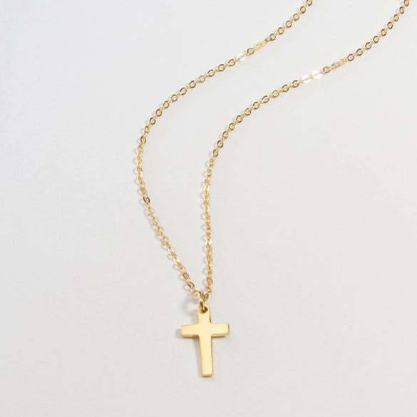 Women's 925 Silver Minimalist Cross Necklace With O Chain Geometric Pendant Electroplated Simple Clavicle Choker