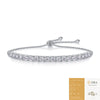 Women's 925 Silver Moissanite Tennis Bracelet Fashionable Geometric Style Set With Diamonds