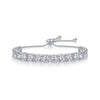 Women's 925 Silver Moissanite Tennis Bracelet Fashionable Geometric Style Set With Diamonds