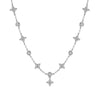 Women's Silver Necklace Geometric Cross Chain Electroplated 925 Silver Jewelry