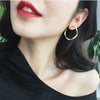 Women's 925 Silver Needle Cshaped Twisted Hoop Earrings With Matte Finish And Geometric Pattern Electroplated Cold Style