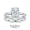 Women's 925 Silver Oval Ice Flower High Carbon Diamond Ring With Geometric And Ushape Design And Electroplating Treatment