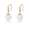 Women's 925 Silver Pearl Geometric Earrings Fashion Jewelry
